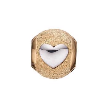 Christina Collect gold-plated Be Mine Forever glittering ball with shiny silver heart, model 630-G100